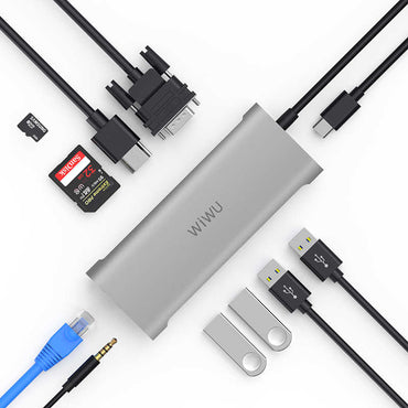 Wiwu Alpha 11 in 1 Type-C Hub Gray