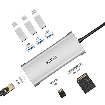 Wiwu Alpha 631STR Type-C Hub Silver