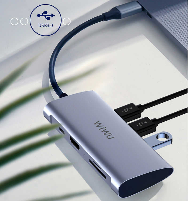 Wiwu Alpha 731HP Type-C Hub Silver