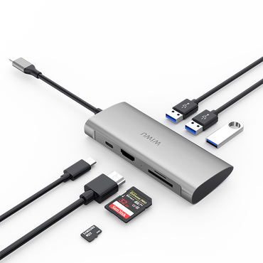 Wiwu Alpha 731HP Type-C Hub Silver
