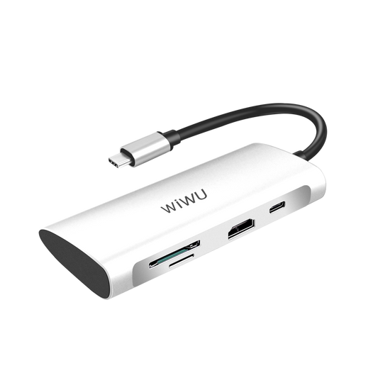 Wiwu Alpha 731HP Type-C Hub Silver