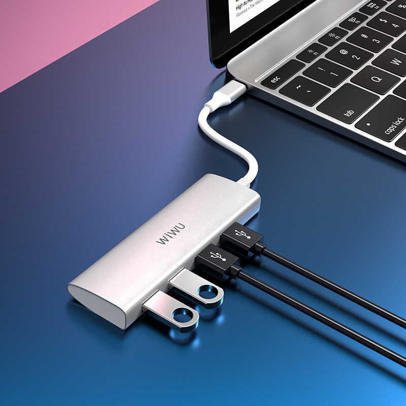 Wiwu Alpha A440 Type-C Hub Silver