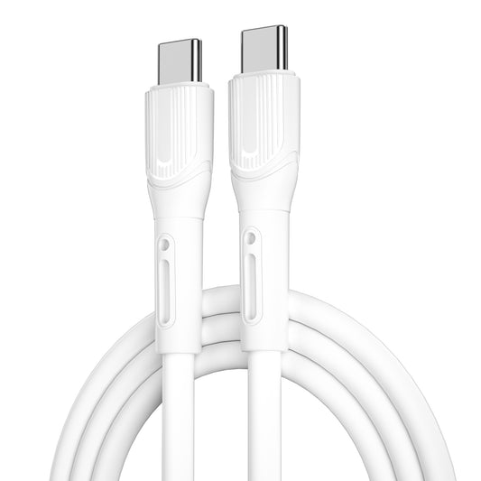 Wiwu Armor Wİ-C005 Cable End Protection Design 100W Fast Charging Type-C To Type-C PD Cable 1M White 