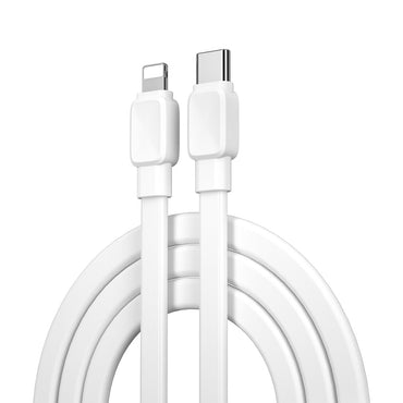 Wiwu Bravo Wİ-C004 Flat Design 20W Fast Charging Type-C to Lightning PD Cable 1M Black 