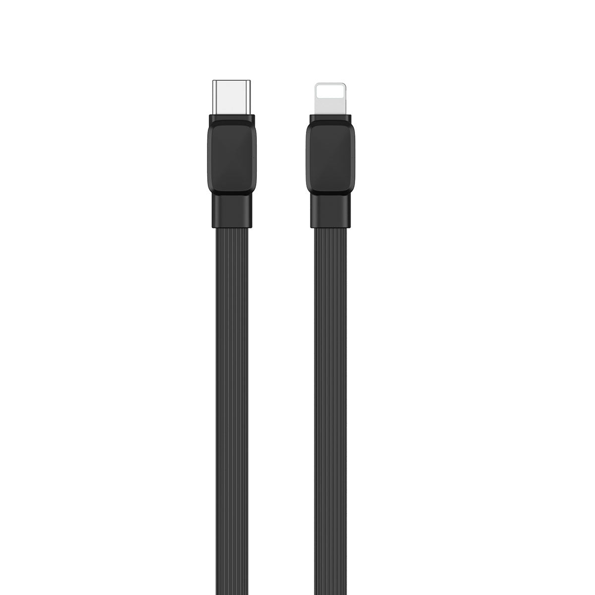 Wiwu Bravo Wİ-C004 Flat Design 20W Fast Charging Type-C to Lightning PD Cable 1M Black 