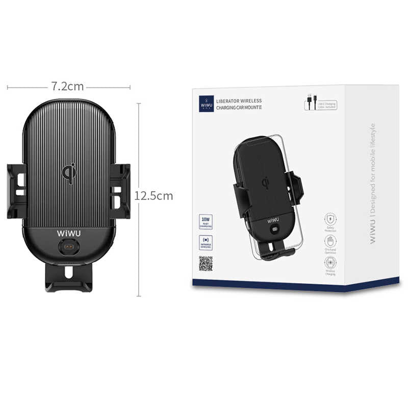 Wiwu CH-302 Liberator Wireless Car Phone Holder Black 