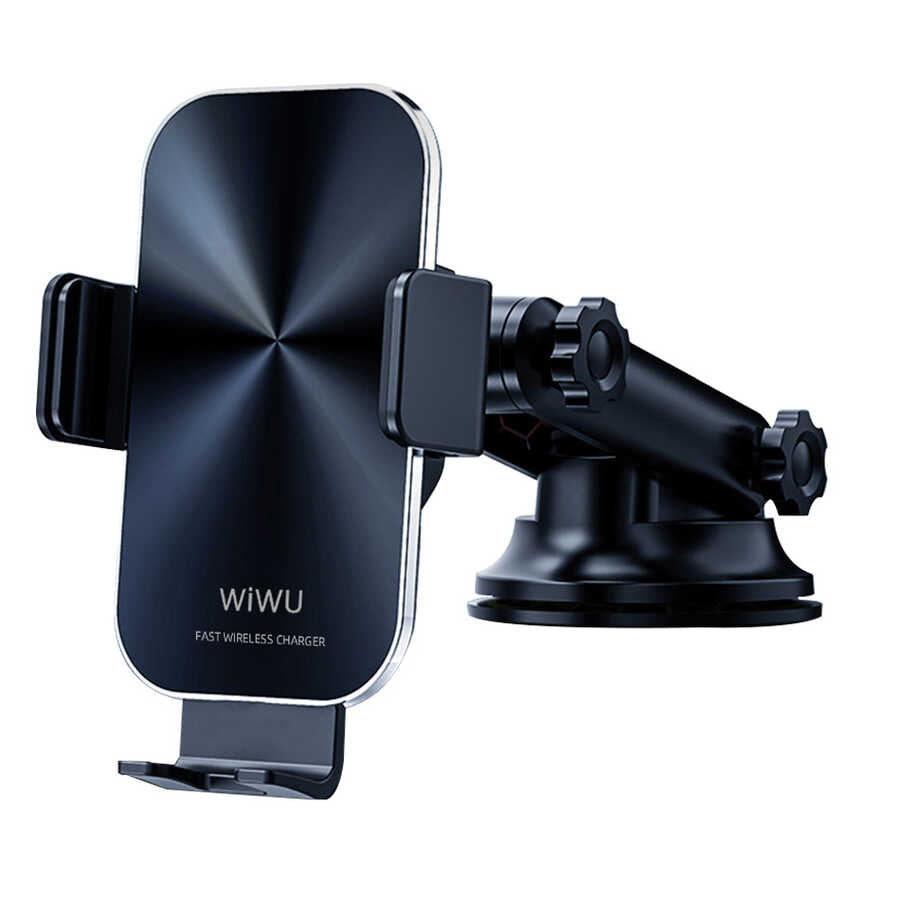 Wiwu CH-307 Liberator Wireless Charging Mount Car Phone Holder Black 