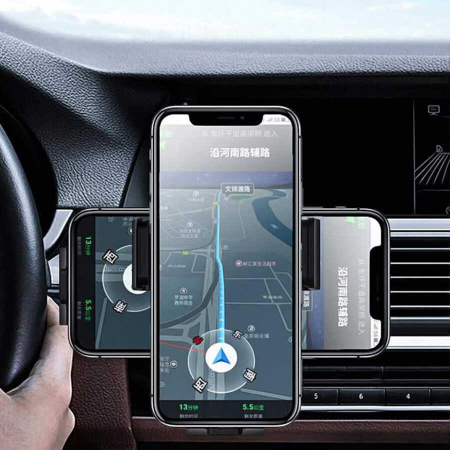Wiwu CH-307 Liberator Wireless Charging Mount Car Phone Holder Black 