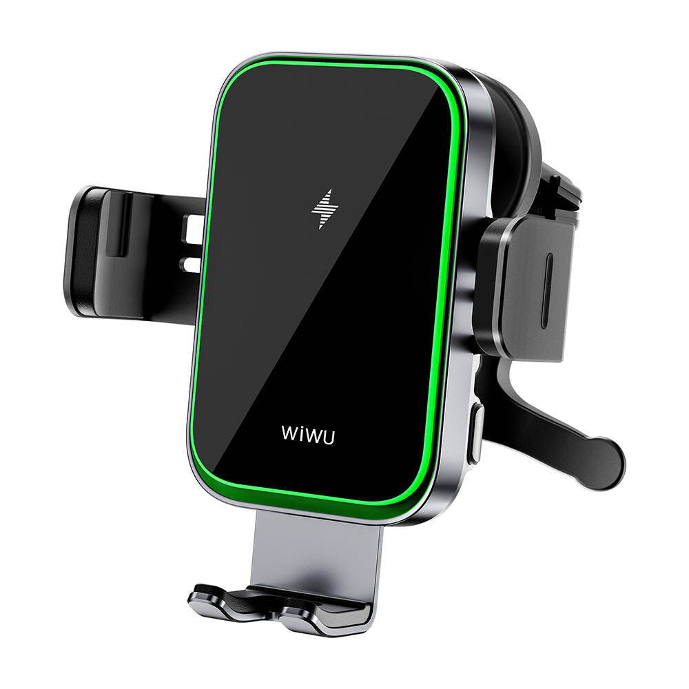 Wiwu CH-313 Wireless Charging Extendable Suction Cup Car Phone Holder Black 