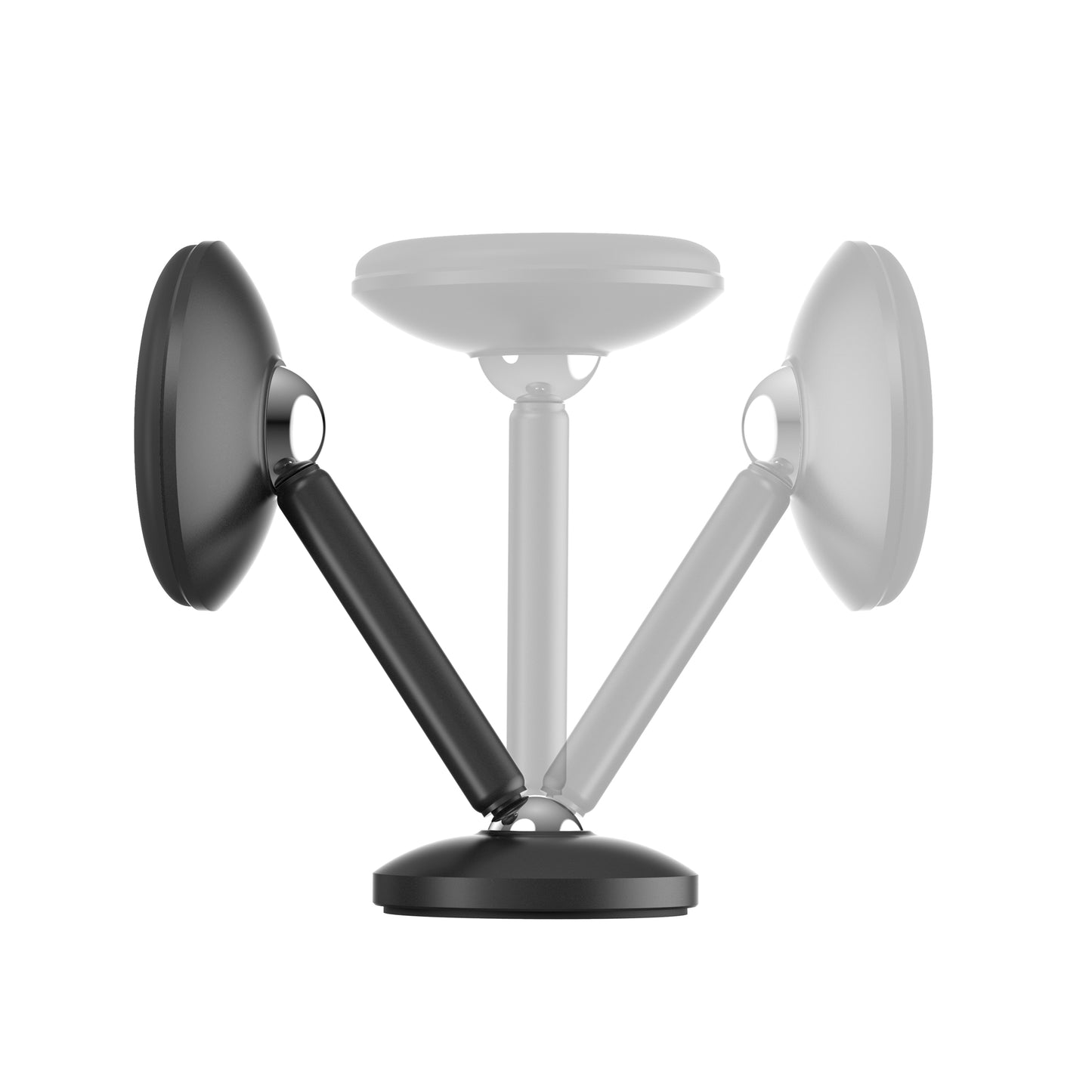 Wiwu CH004 360 Degree Rotating Magnetic Flat Floor Version Car Phone Holder Black 