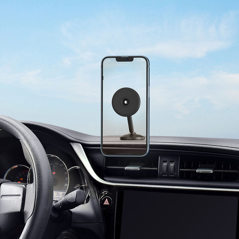Wiwu CH004 360 Degree Rotating Magnetic Flat Floor Version Car Phone Holder Black 