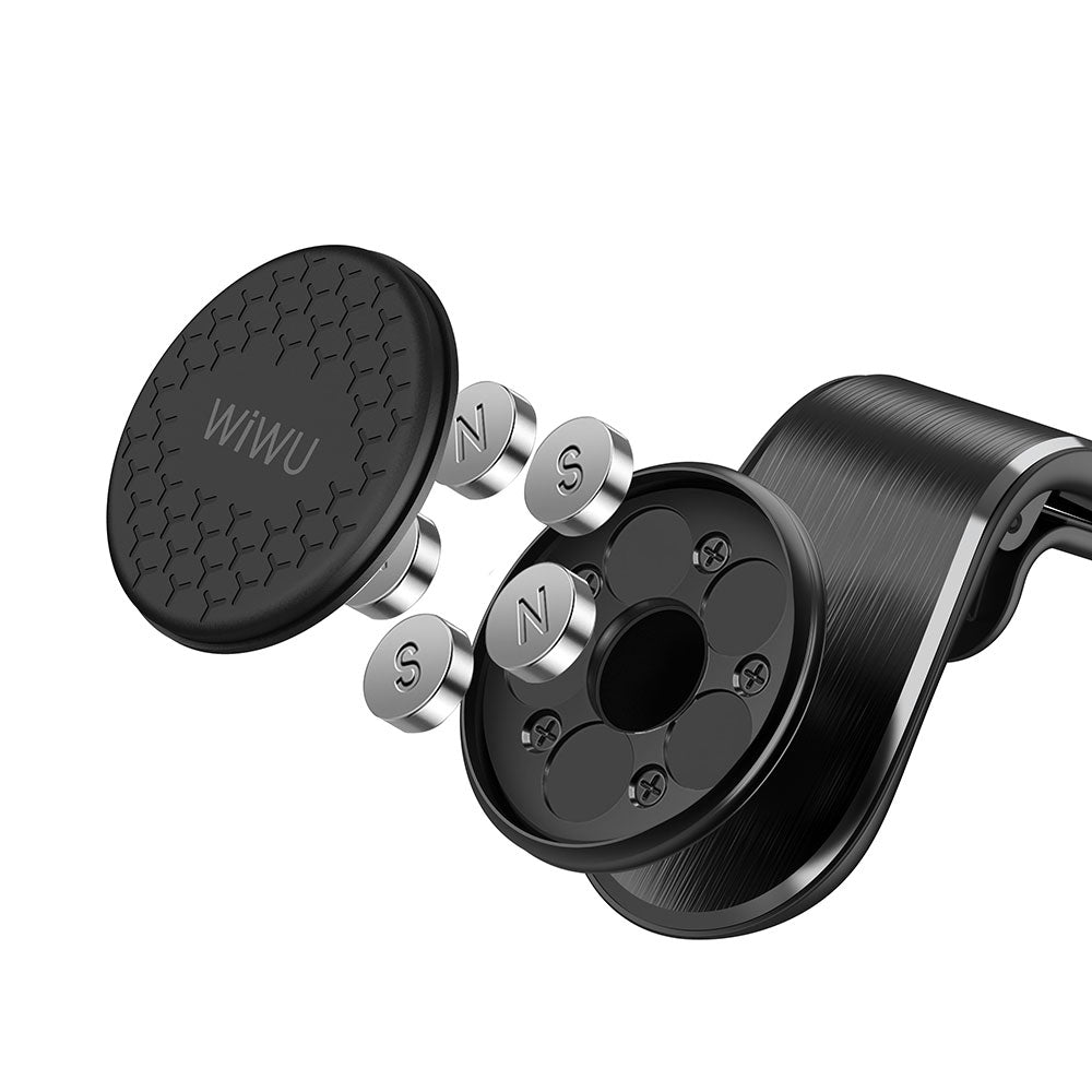 Wiwu CH006 360 Degree Rotating Ventilation Design Car Phone Holder Black 