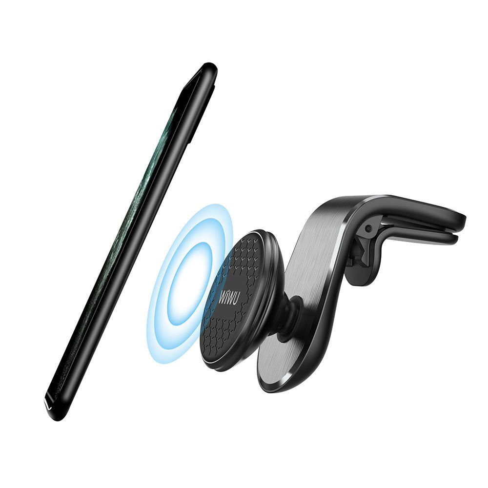 Wiwu CH006 360 Degree Rotating Ventilation Design Car Phone Holder Black 