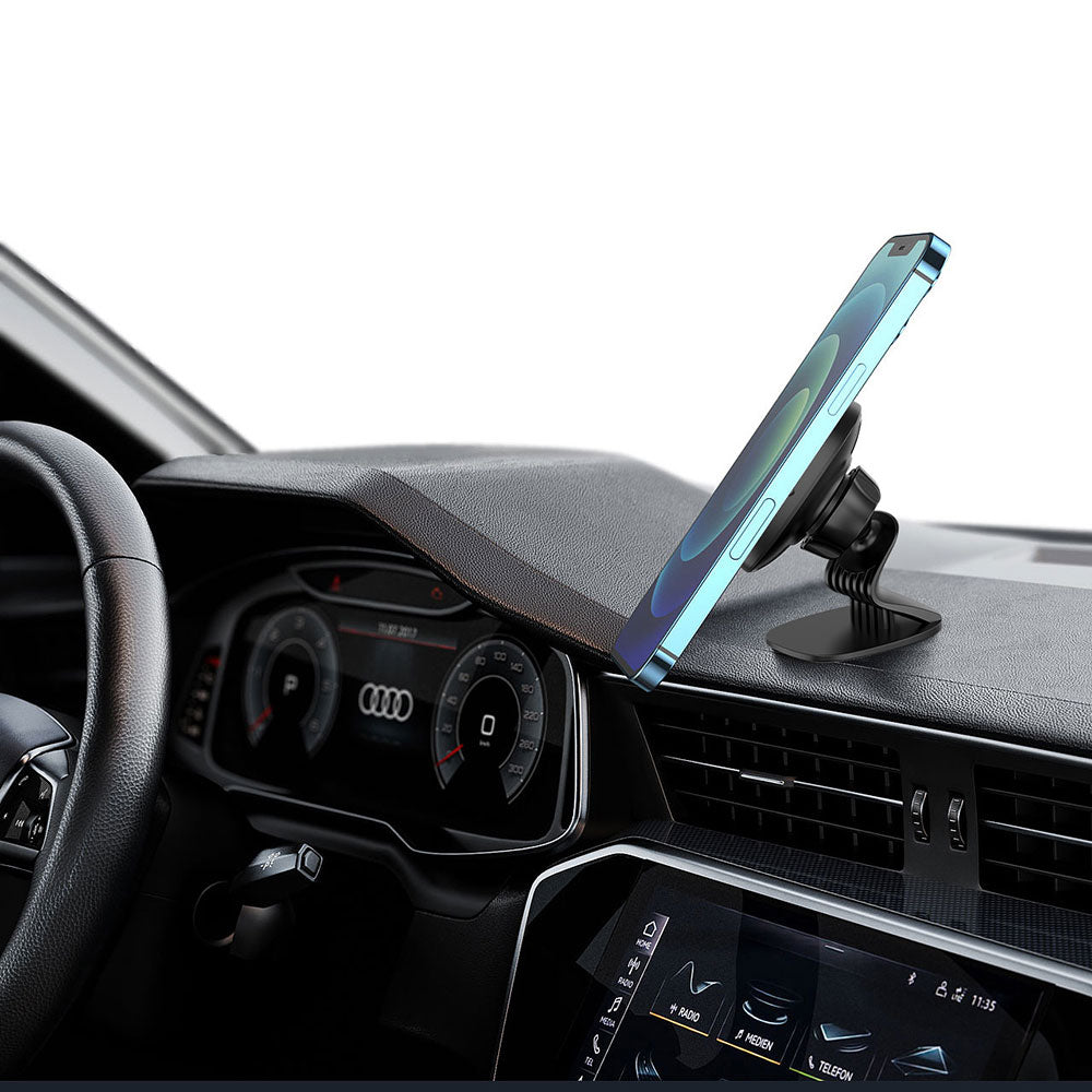 Wiwu CH007 360 Degree Rotating Magnetic Flat Floor Version Car Phone Holder Black 