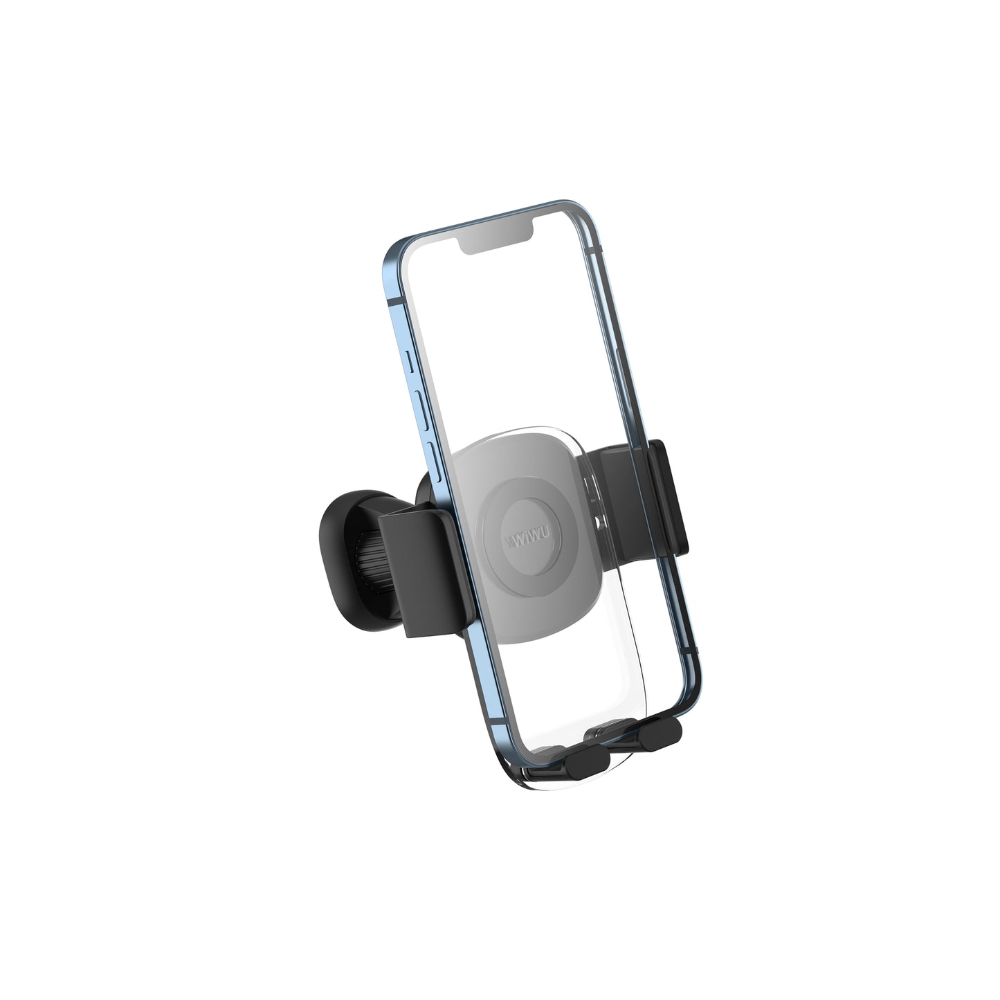 Wiwu CH008 Phone Weight Powered Ventilation Design Car Phone Holder Black 