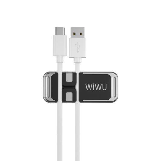 Wiwu CH011 Magnetic Flat Floor Version Car Phone Holder with Cable Organizer Silver 