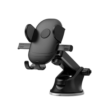 Wiwu CH013 Automatic Mechanism Suction Cup Design Car Phone Holder Black 