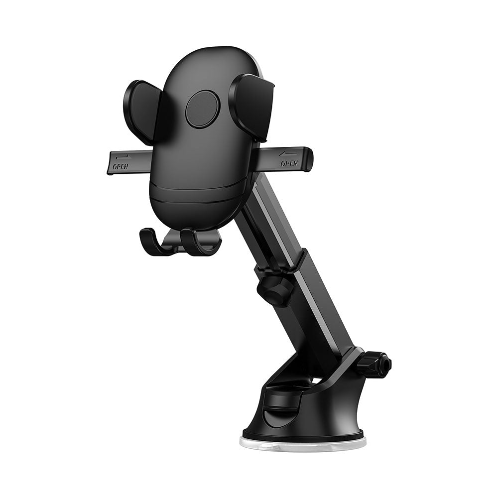 Wiwu CH013 Automatic Mechanism Suction Cup Design Car Phone Holder Black 