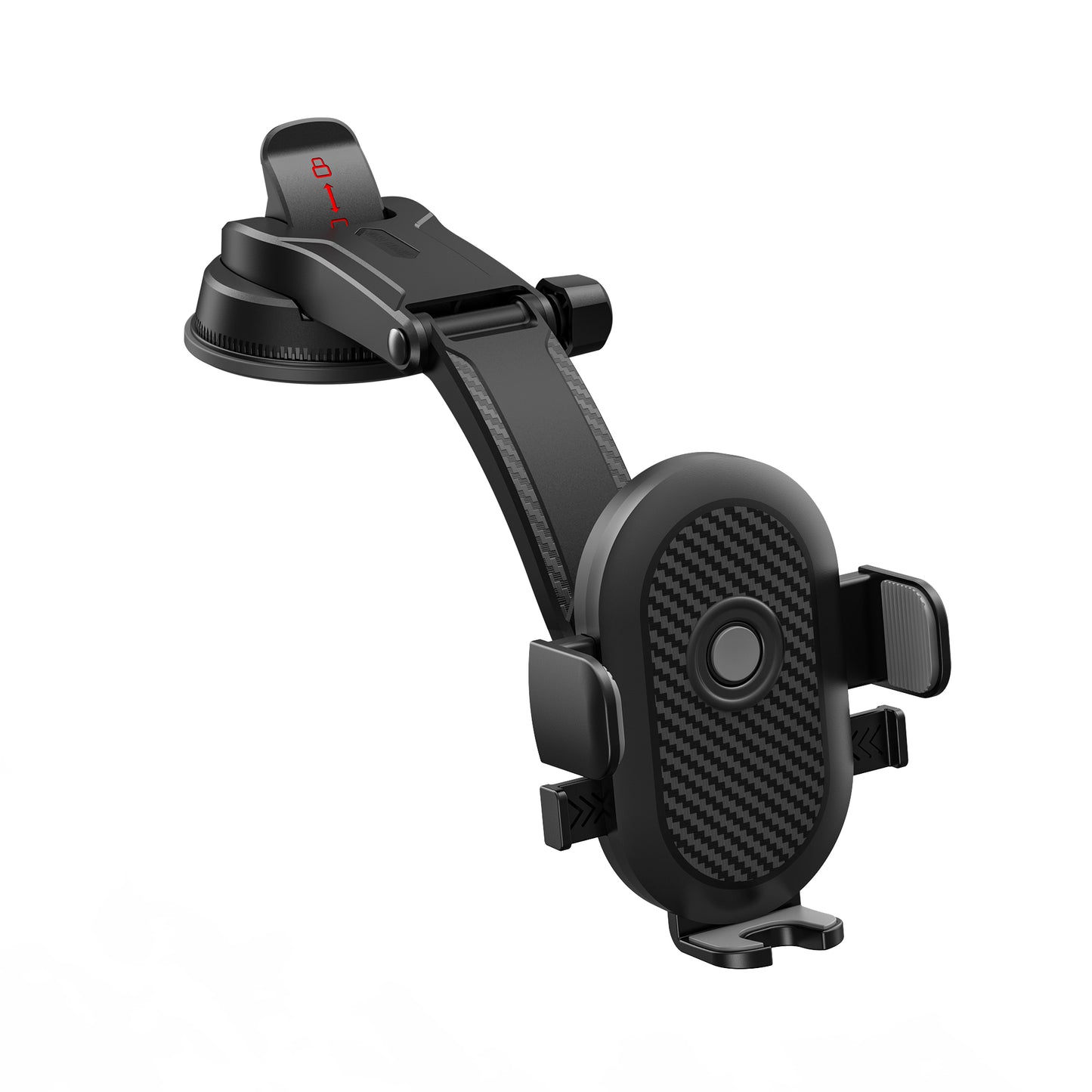 Wiwu CH014 Automatic Mechanism Suction Cup Design Car Phone Holder Black 