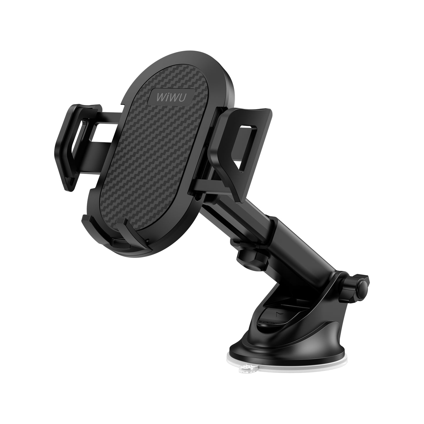 Wiwu CH015 Automatic Mechanism Suction Cup Design Car Phone Holder Black