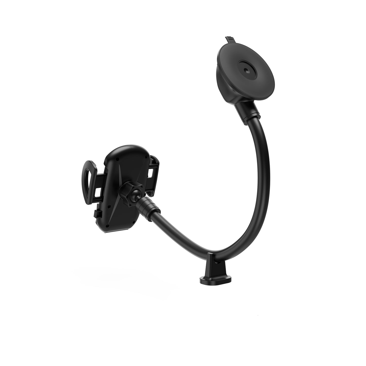 Wiwu CH016 Automatic Mechanism Flexible Spiral Suction Cup Design Car Phone Holder Black