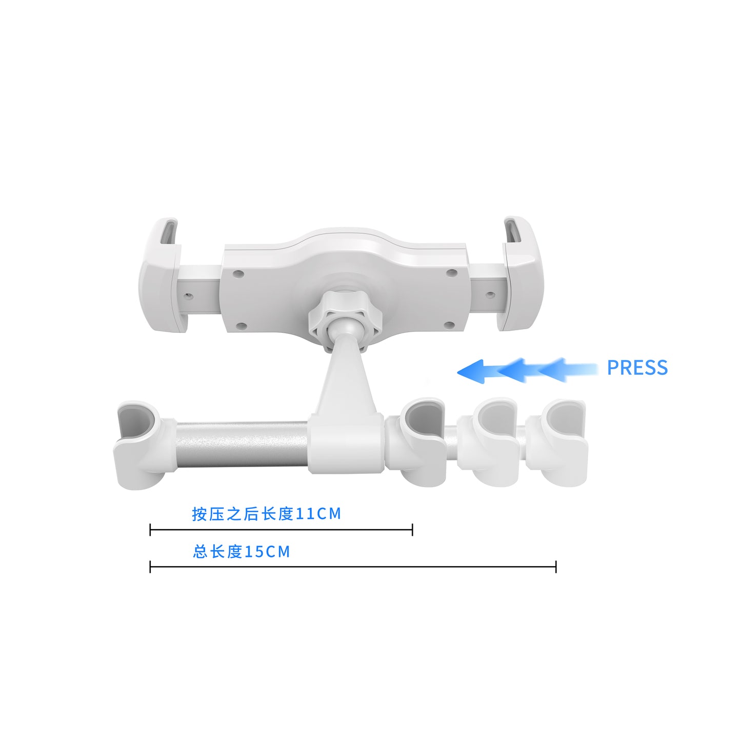 Wiwu CH017 Automatic Mechanism Back Seat Car Tablet Holder White