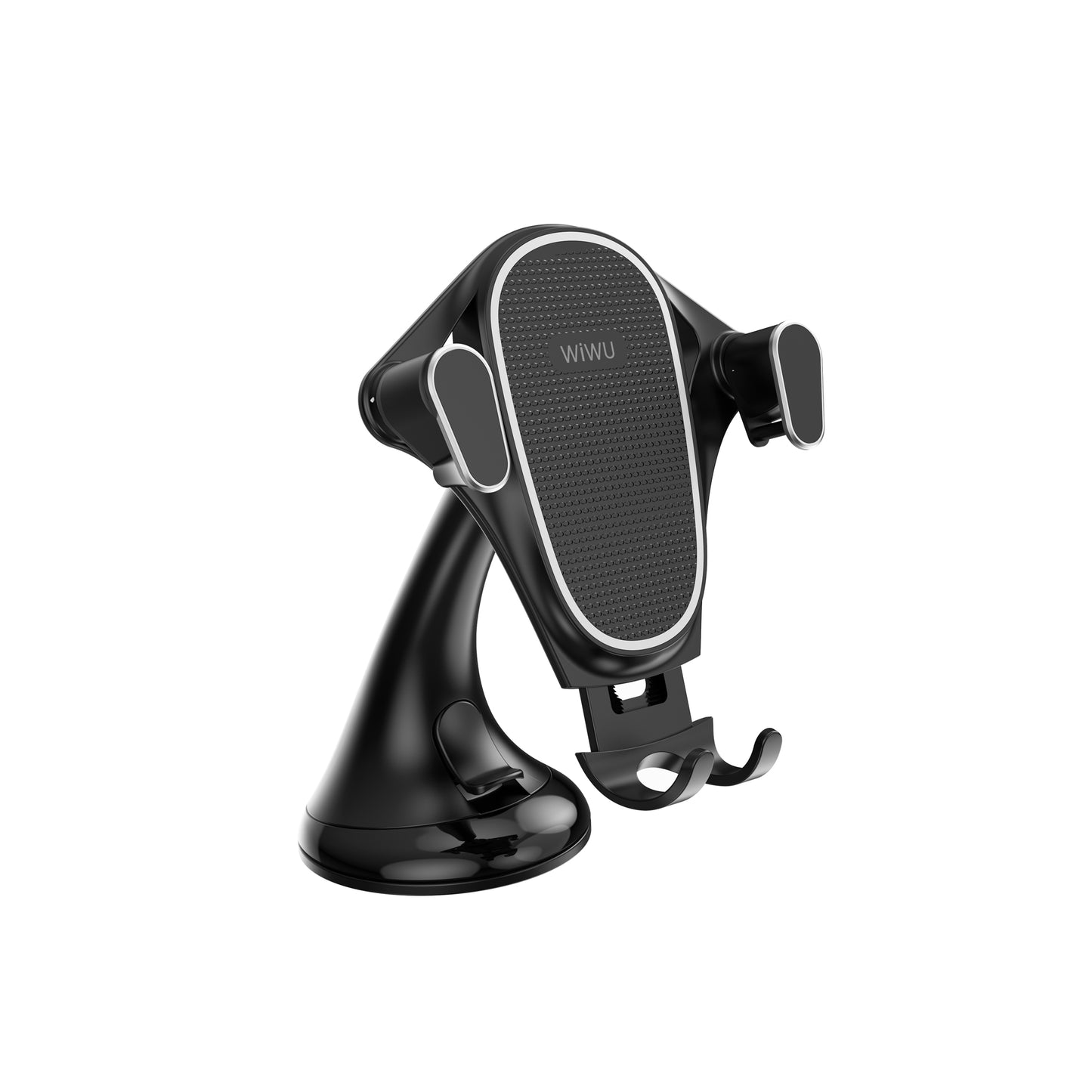 Wiwu CH019 Suction Cup Design Car Phone Holder Working with Phone Weight Black 