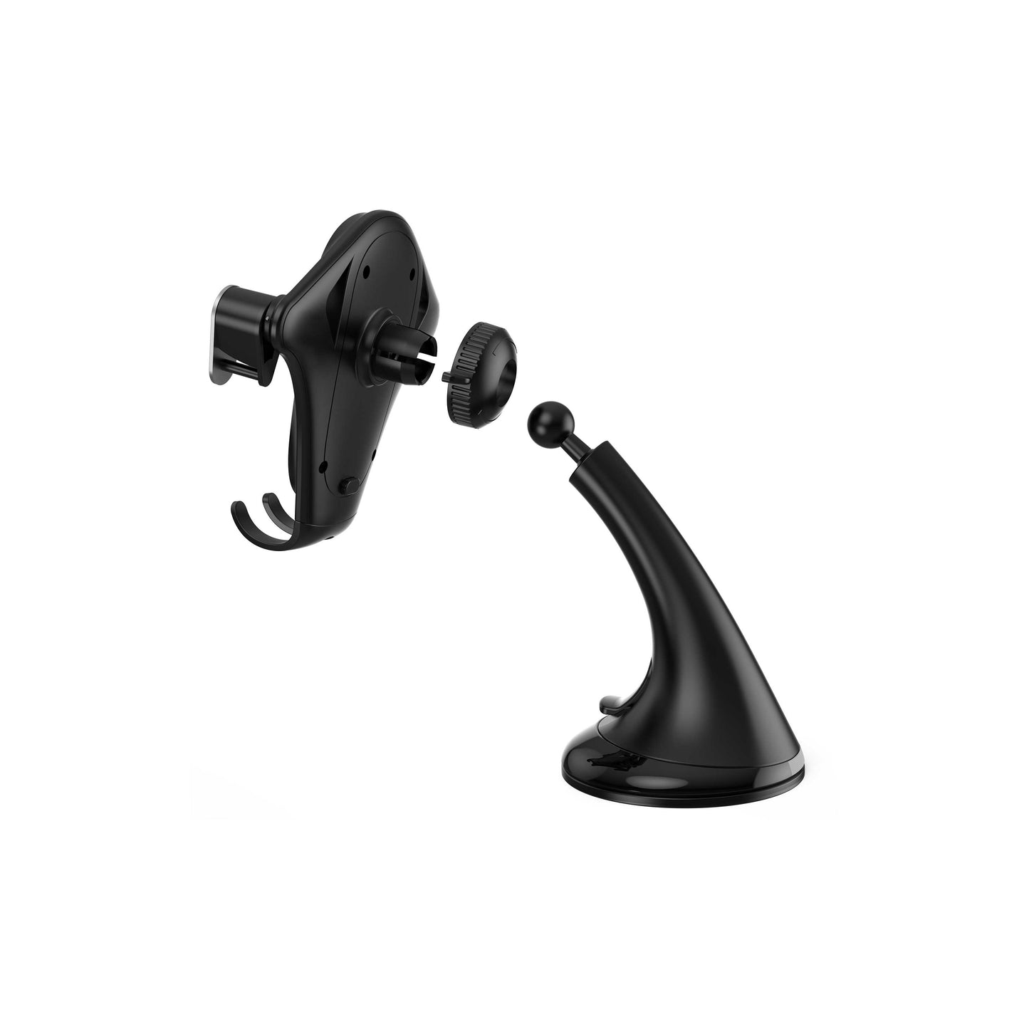 Wiwu CH019 Suction Cup Design Car Phone Holder Working with Phone Weight Black 