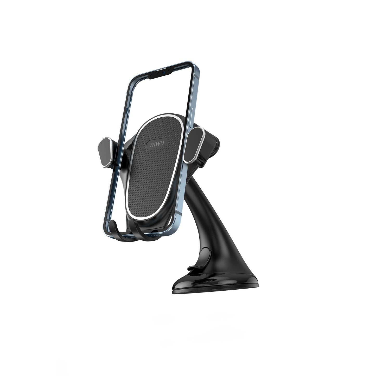 Wiwu CH019 Suction Cup Design Car Phone Holder Working with Phone Weight Black 