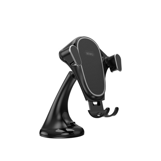 Wiwu CH019 Suction Cup Design Car Phone Holder Working with Phone Weight Black 
