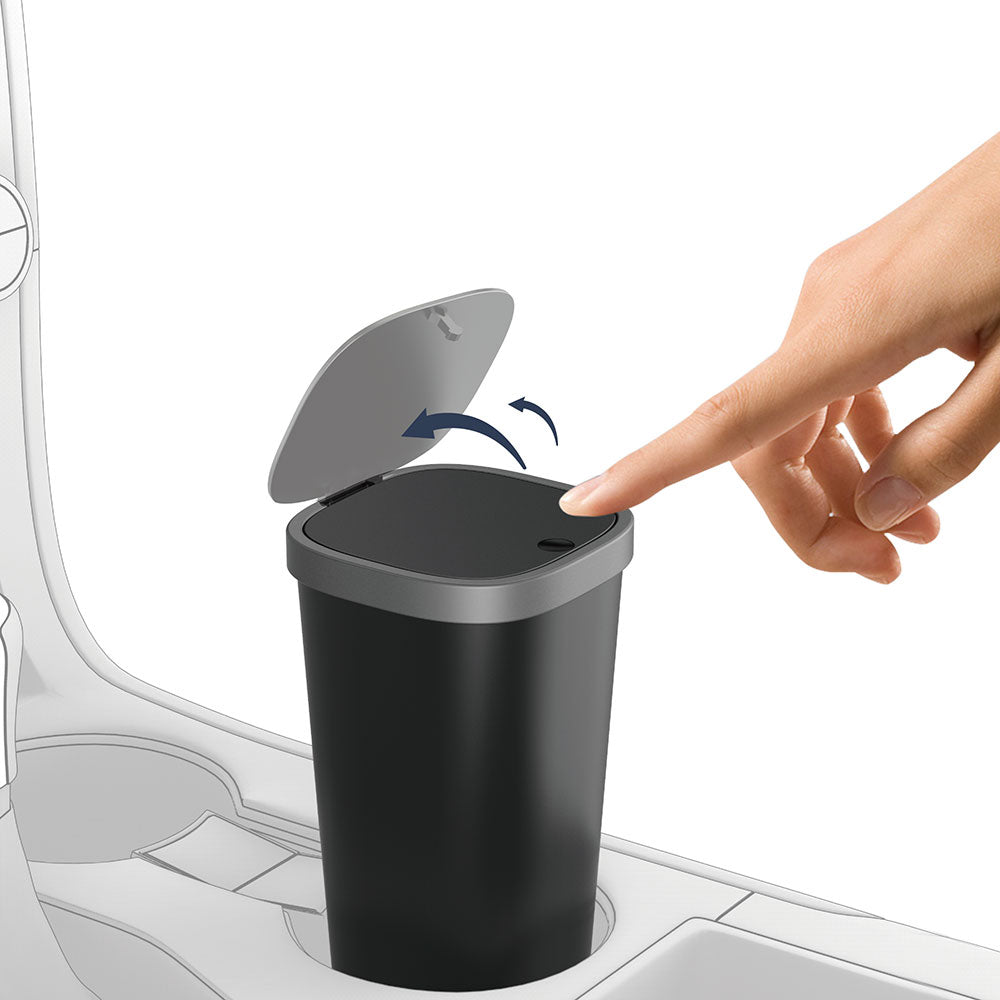Wiwu CH020 Otomatik Kapaklı Araç İçi Mini Çöp Kutusu Siyah