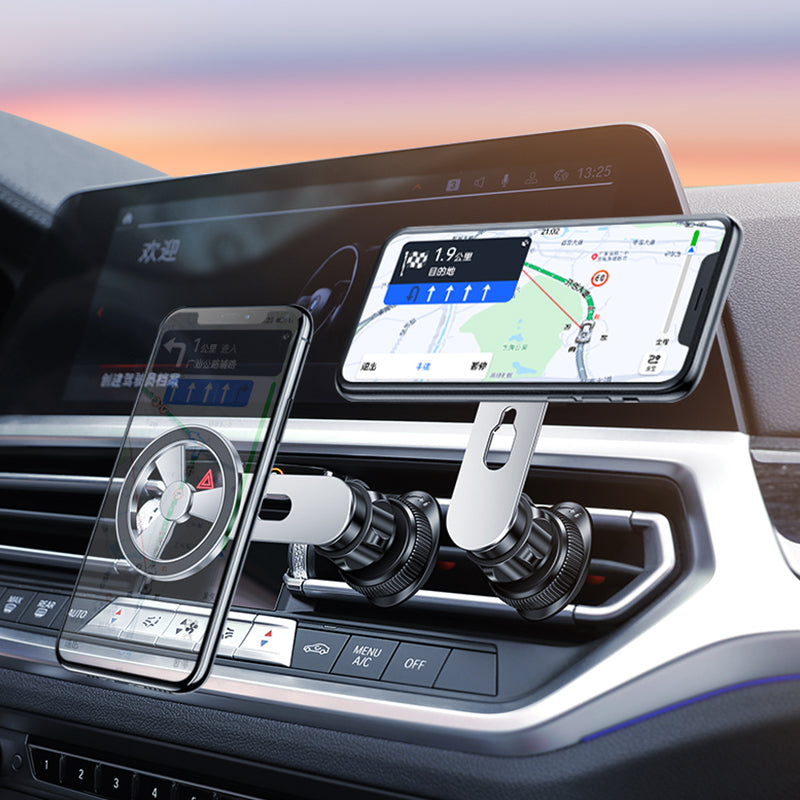 Wiwu CH026 360 Degree Rotating Ventilation Design Car Phone Holder Silver 