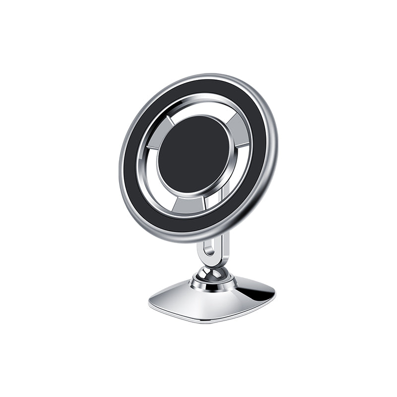 Wiwu CH027 360 Degree Rotating Magnetic Flat Floor Version Car Phone Holder Silver 