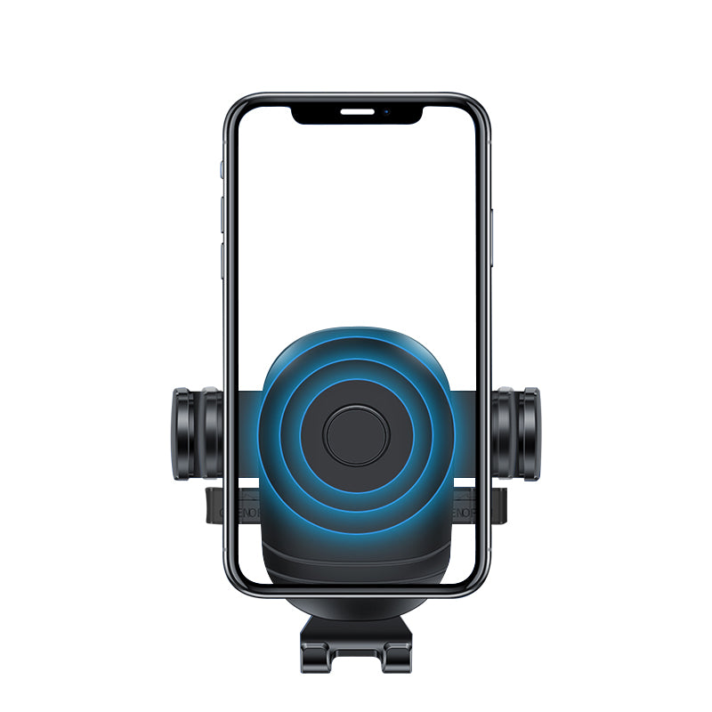 Wiwu CH028 360 Degree Rotating Automatic Mechanism Flat Floor Version Car Phone Holder Black 