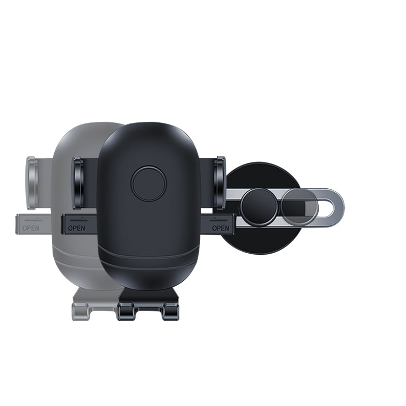 Wiwu CH028 360 Degree Rotating Automatic Mechanism Flat Floor Version Car Phone Holder Black 