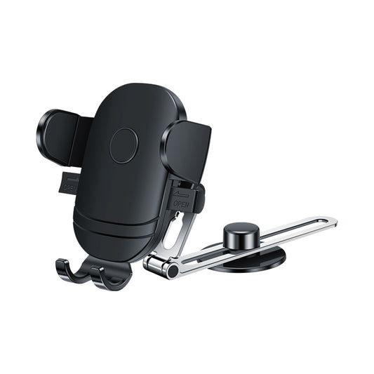 Wiwu CH028 360 Degree Rotating Automatic Mechanism Flat Floor Version Car Phone Holder Black 