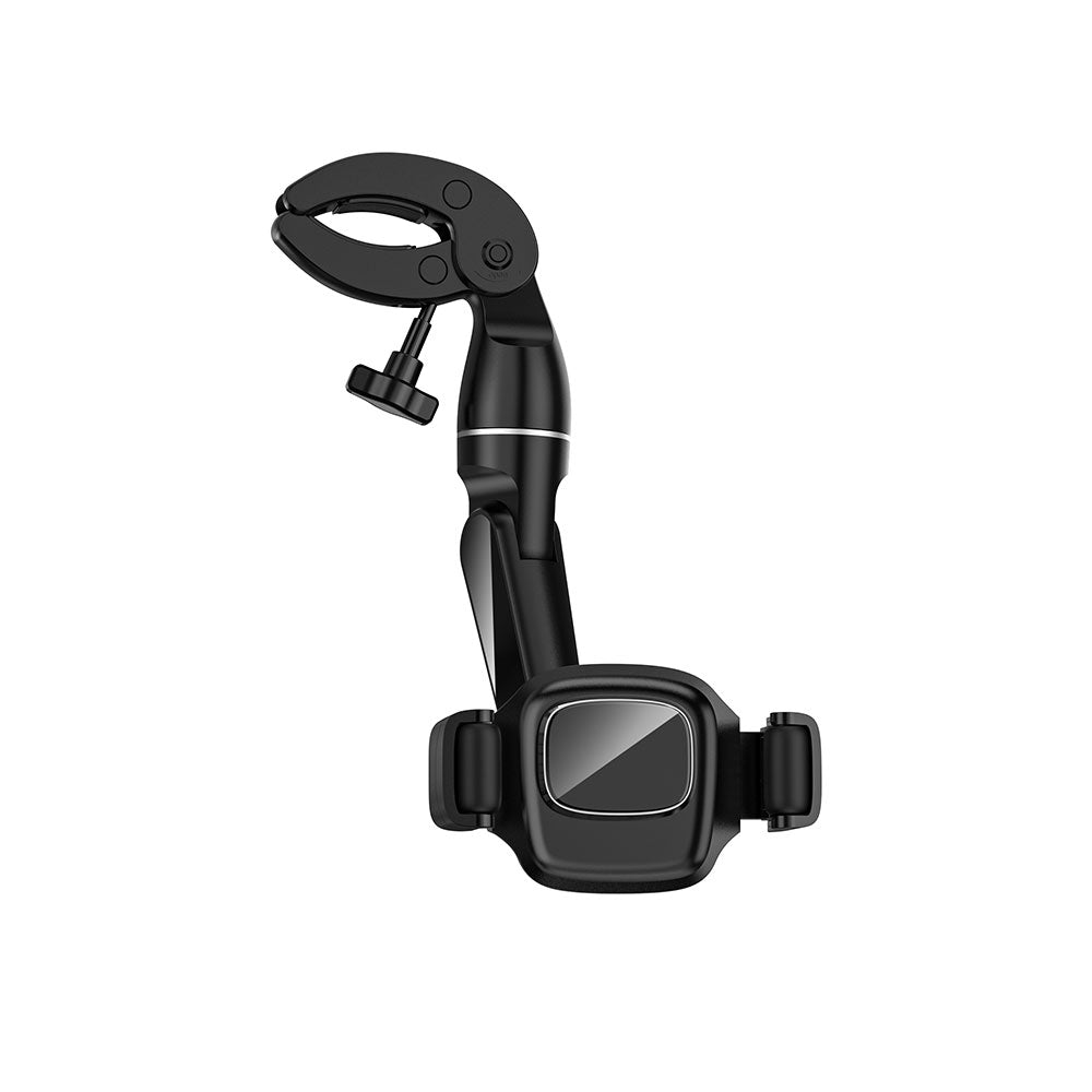Wiwu CH039 Car Rearview Mirror with 360 Degree Rotating Movable Head Phone Holder Black 