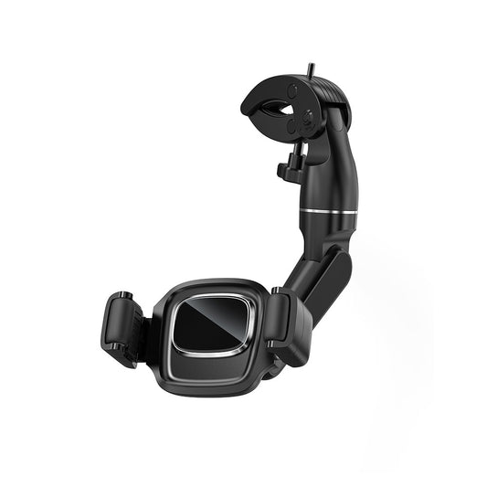 Wiwu CH039 Car Rearview Mirror with 360 Degree Rotating Movable Head Phone Holder Black 