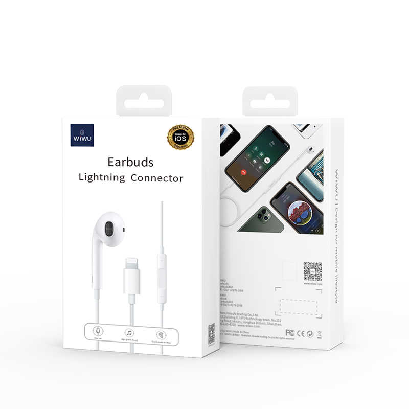 Wiwu Earbuds 303 Lightning Headphones White 