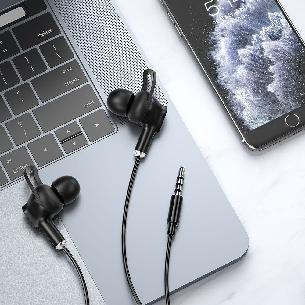 Wiwu EB309 Hi-Fi Sound Quality 3.5mm In-Ear Headphones Black 
