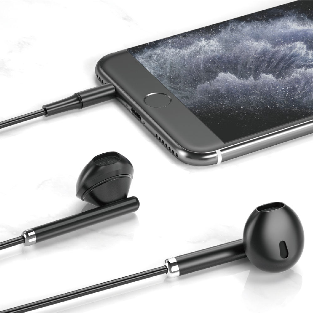 Wiwu EB312 Hi-Fi Sound Quality 3.5mm In-Ear Headphones Black 