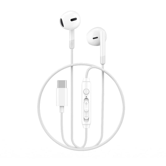 Wiwu EB314 Hi-Fi Sound Quality Type-C Earbud Headphones White 