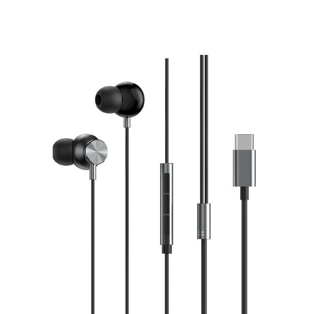 Wiwu EB315 Hi-Fi Sound Quality Type-C Earbud Headphones Gray 