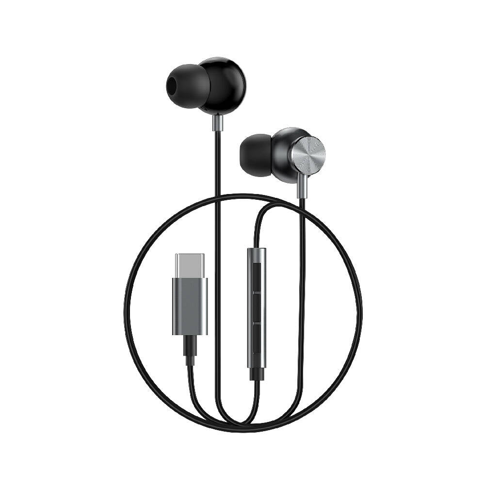 Wiwu EB315 Hi-Fi Sound Quality Type-C Earbud Headphones Gray 