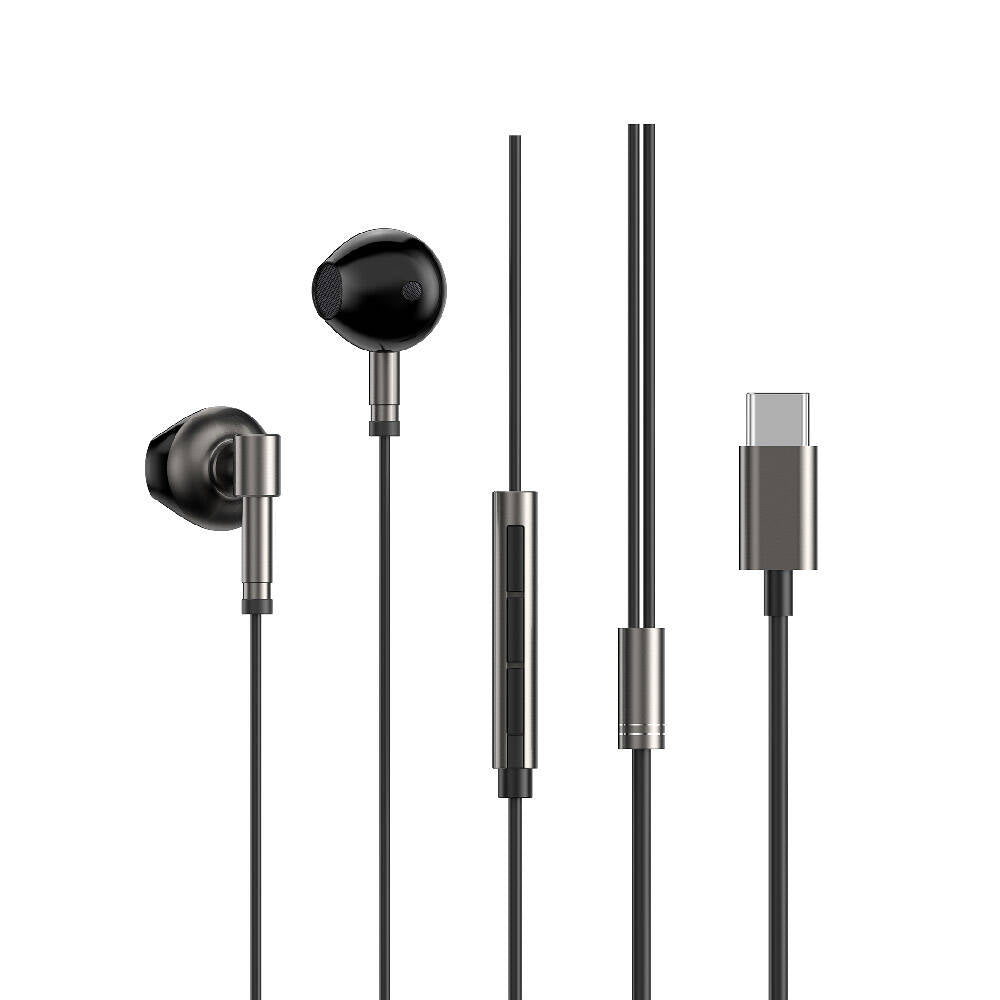 Wiwu EB316 Hi-Fi Sound Quality Type-C Earbud Headphones Black 