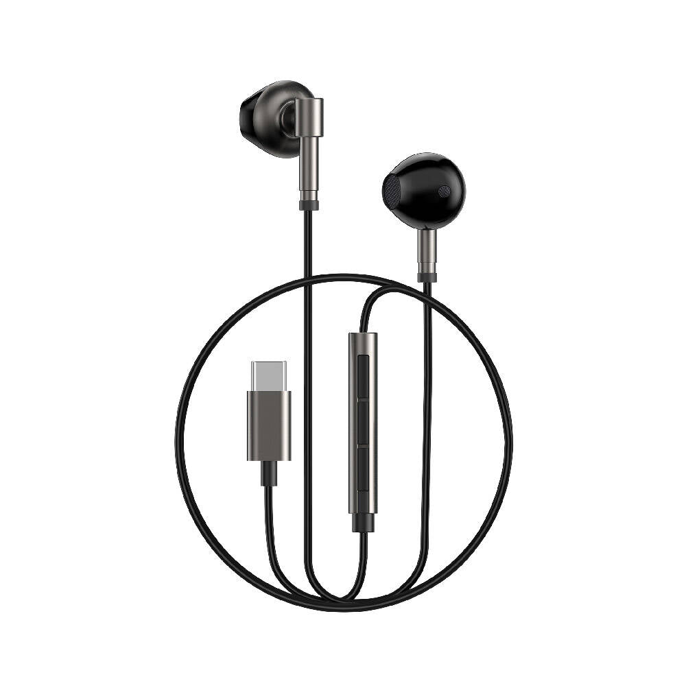 Wiwu EB316 Hi-Fi Sound Quality Type-C Earbud Headphones Black 