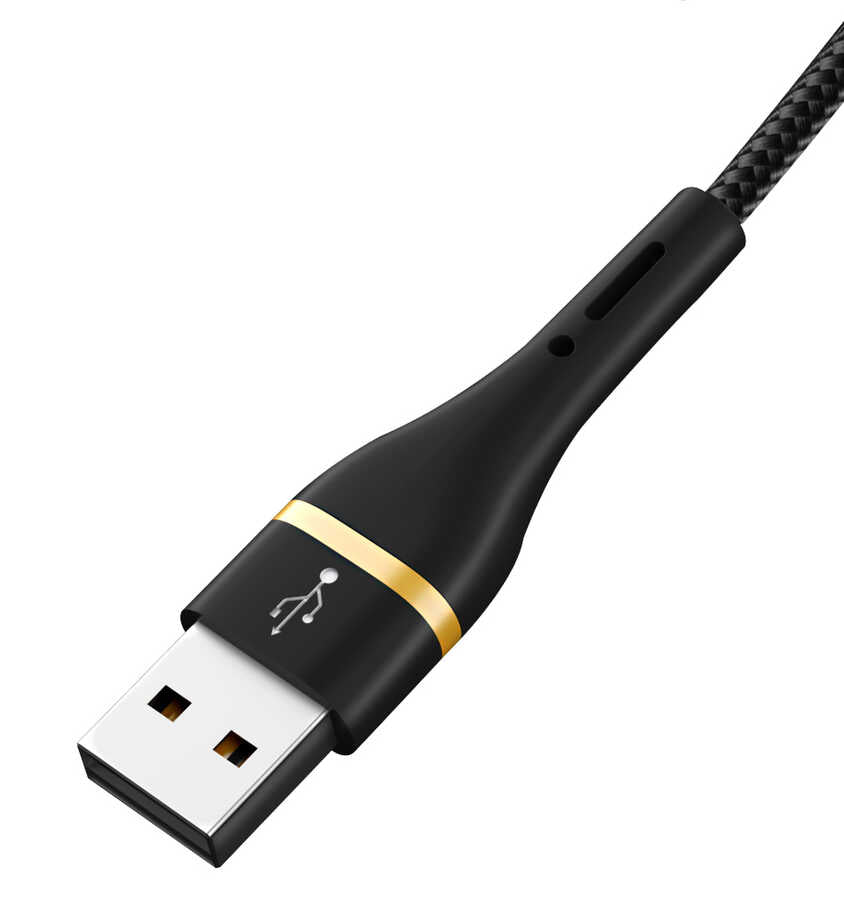 Wiwu ED-105 2 in 1 USB A- Type-C to Lightning Elite Data Cable Black 
