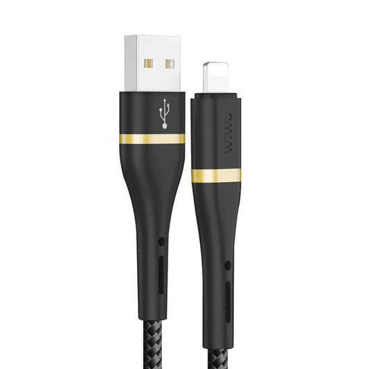 Wiwu ED-105 2 in 1 USB A- Type-C to Lightning Elite Data Cable Black 