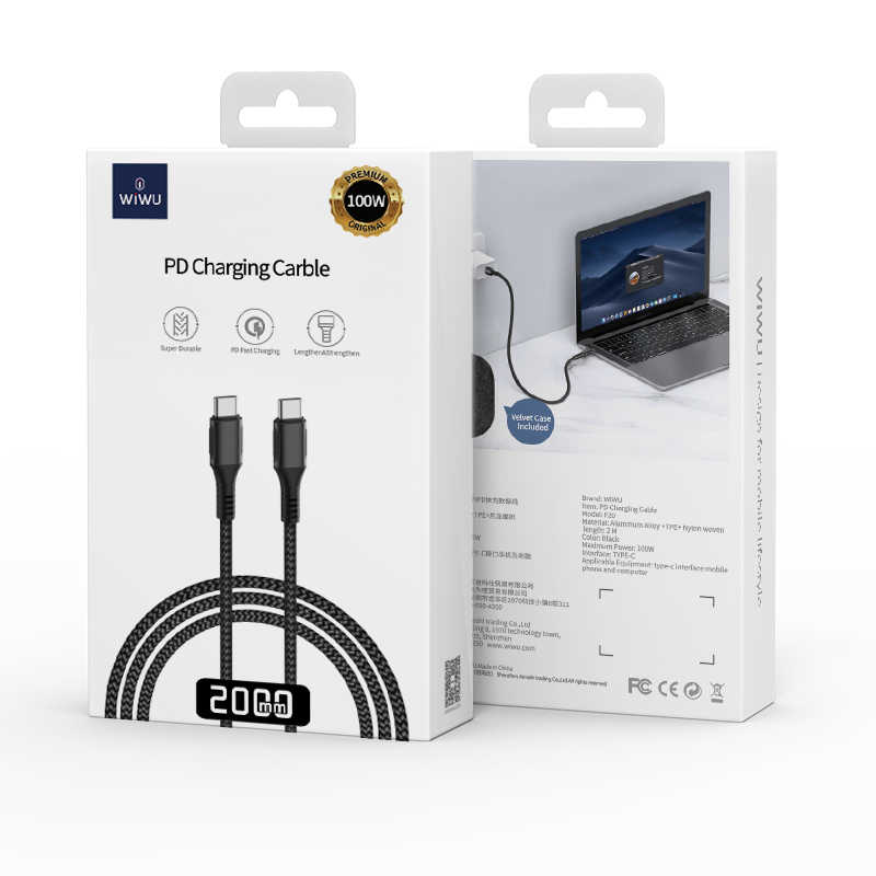Wiwu F20 PD to PD Cable Black