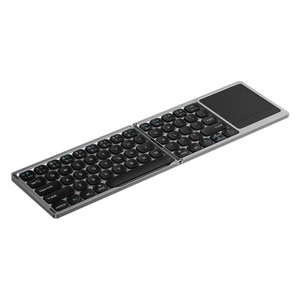 Wiwu FMK-04 Katlanabilir Bluetooth Kablosuz Multifonksiyonel Touchpad Klavye Gri